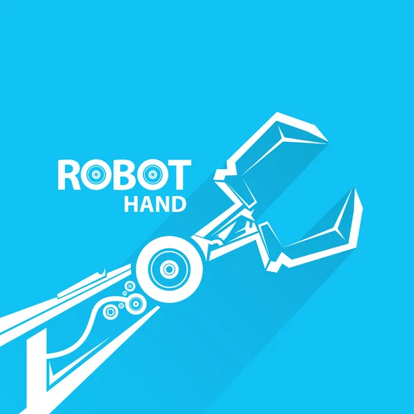 Vector robotic arm symbol. robot hand. — Stock Vector