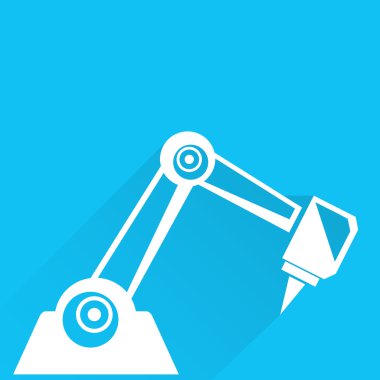 vektör robotik kol sembolü. robot el.