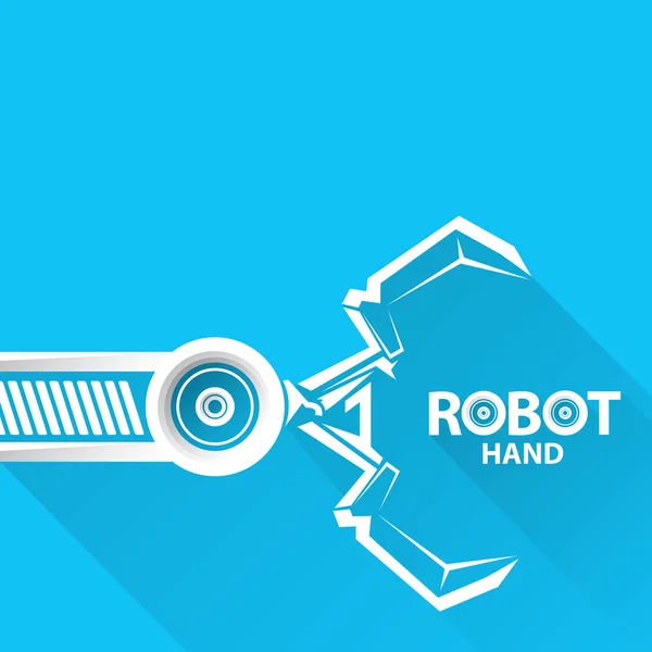 Vector robotarm symbool. robot hand. — Stockvector