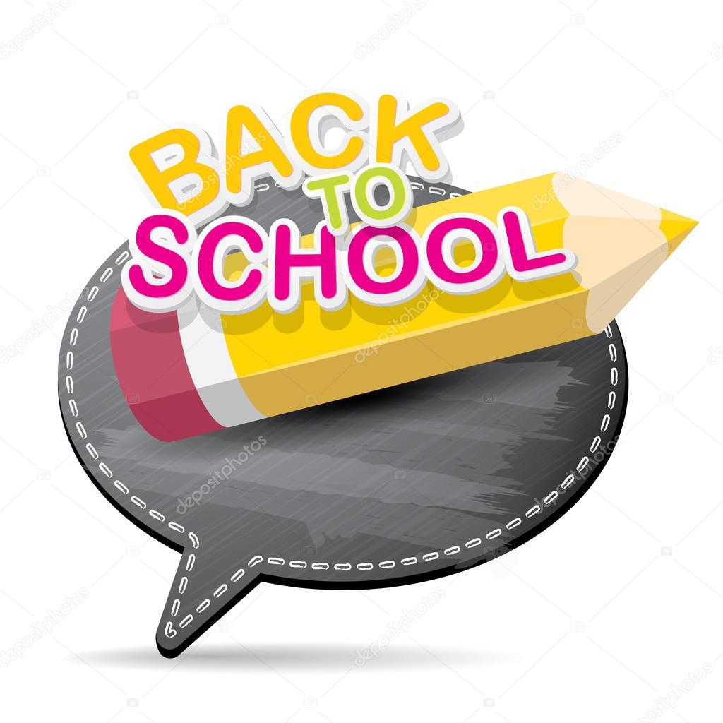 Back to school label on speech bubble vector background. back to school vector concept icon illustration.