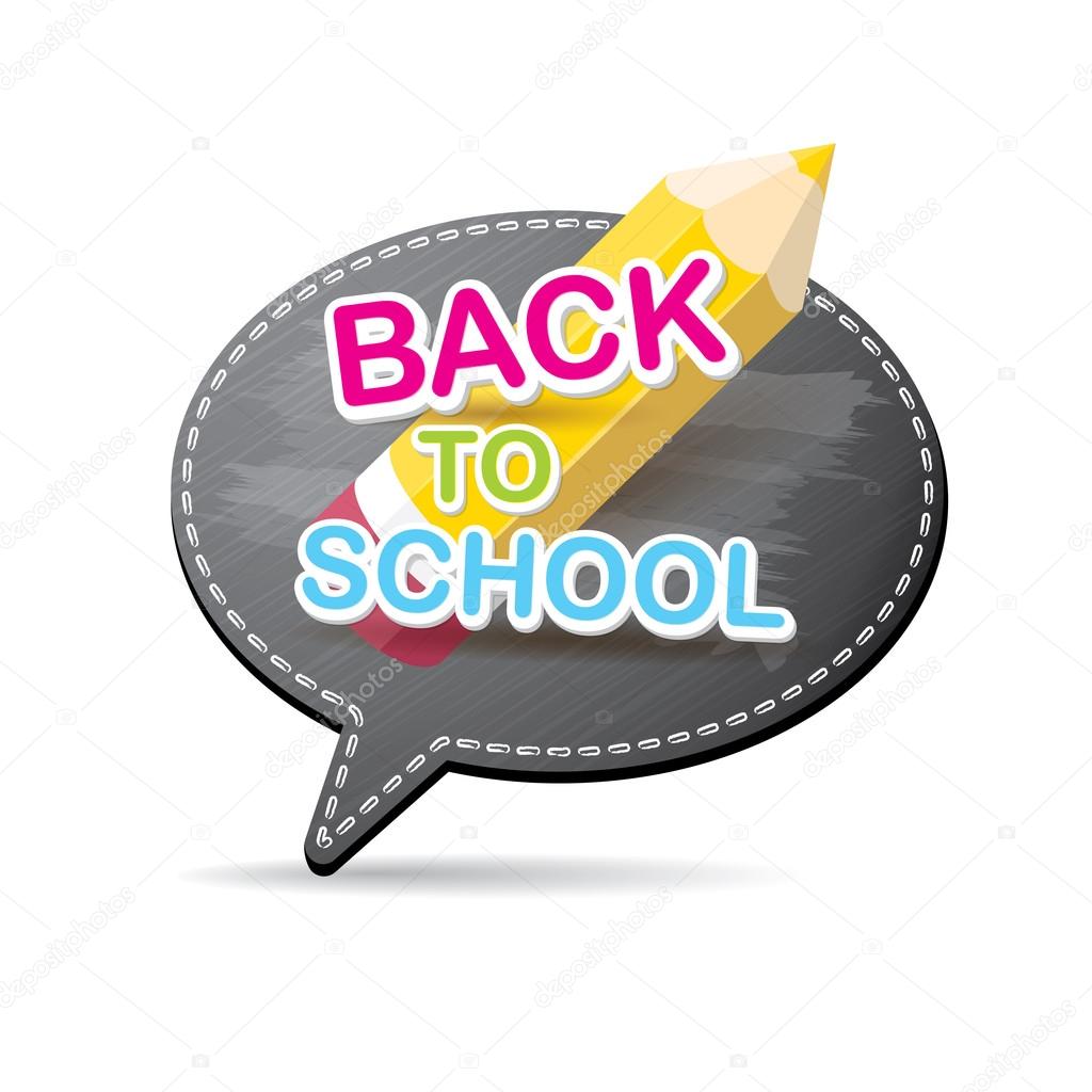 Back to school label on speech bubble vector background. back to school vector concept icon illustration.