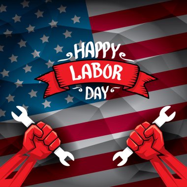 ABD İşçi Bayramı vektör arka plan.