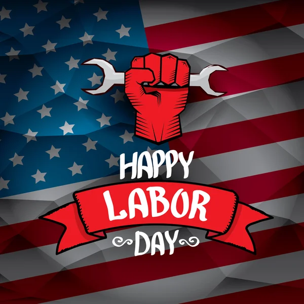 Usa labor day vector background. — Stock Vector