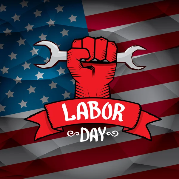 Usa Labor Day Vektor Hintergrund. — Stockvektor