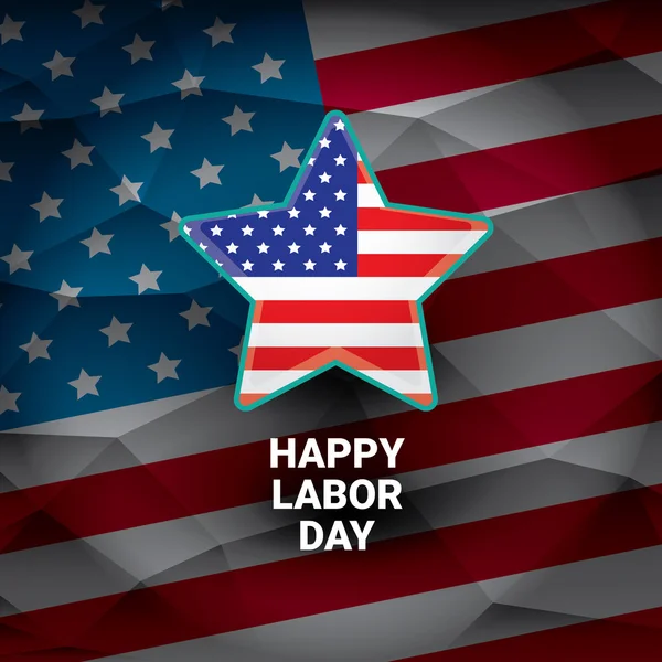 USA Labor day vector background or poster. — Stock Vector