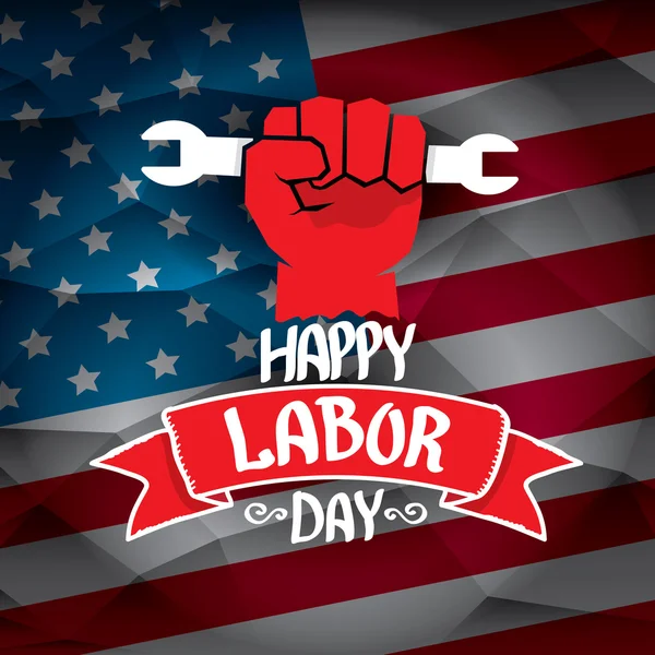 Usa labor day vector background. — Stock Vector