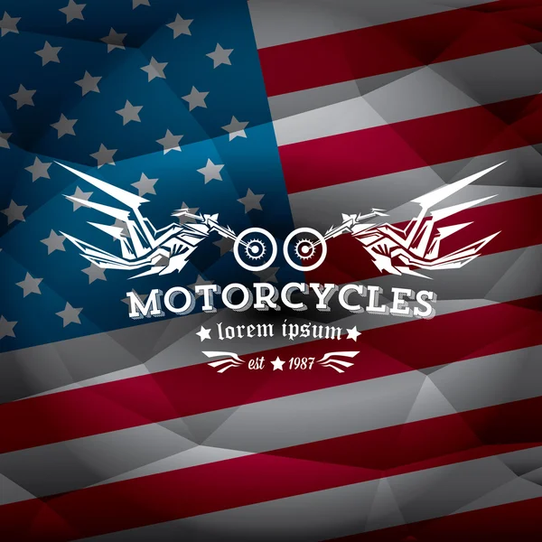 Etiqueta de clube de motocicleta americana vintage ou crachá —  Vetores de Stock