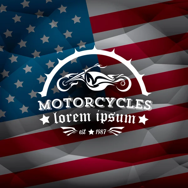 Etiqueta de clube de motocicleta americana vintage ou crachá —  Vetores de Stock