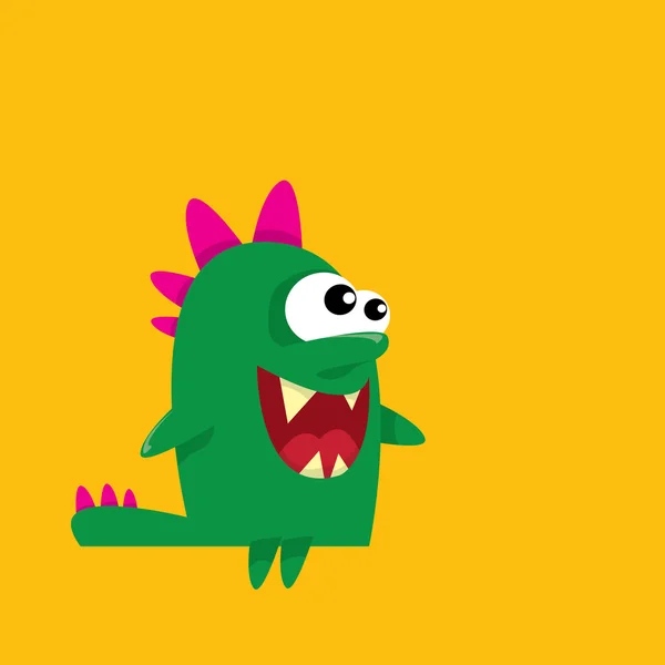 Vector desen animat dragon amuzant. Desene animate dinozaur . — Vector de stoc