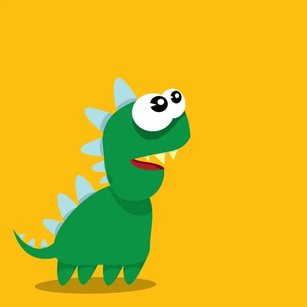 Vector desenho animado dragão engraçado. Dinossauro dos desenhos animados . —  Vetores de Stock