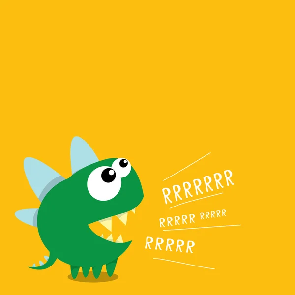 Cartone animato vettoriale divertente drago. Dinosauro del fumetto . — Vettoriale Stock