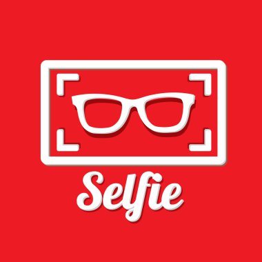 Selfie fotoğrafta akıllı telefon kavram simgesine