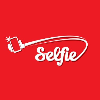 Selfie fotoğrafta akıllı telefon kavram simgesine