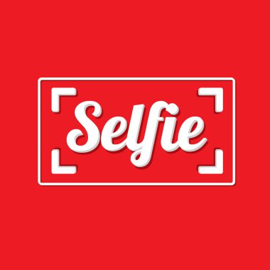 Selfie fotoğrafta akıllı telefon kavram simgesine
