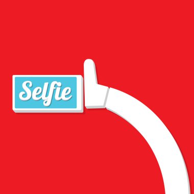 Selfie fotoğrafta akıllı telefon kavram simgesine