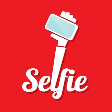 Selfie fotoğrafta akıllı telefon kavram simgesine