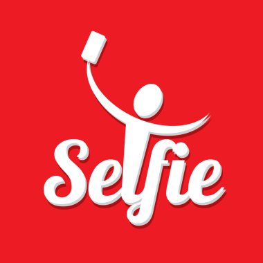 Selfie fotoğrafta akıllı telefon kavram simgesine
