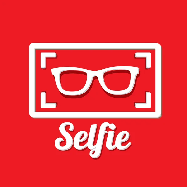 Selfie fotoğrafta akıllı telefon kavram simgesine — Stok Vektör