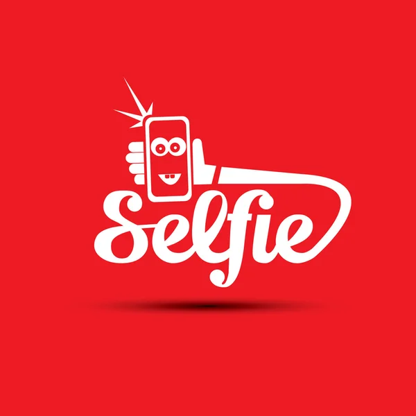 Nemen van Selfie foto op slimme telefoon concept pictogram — Stockvector