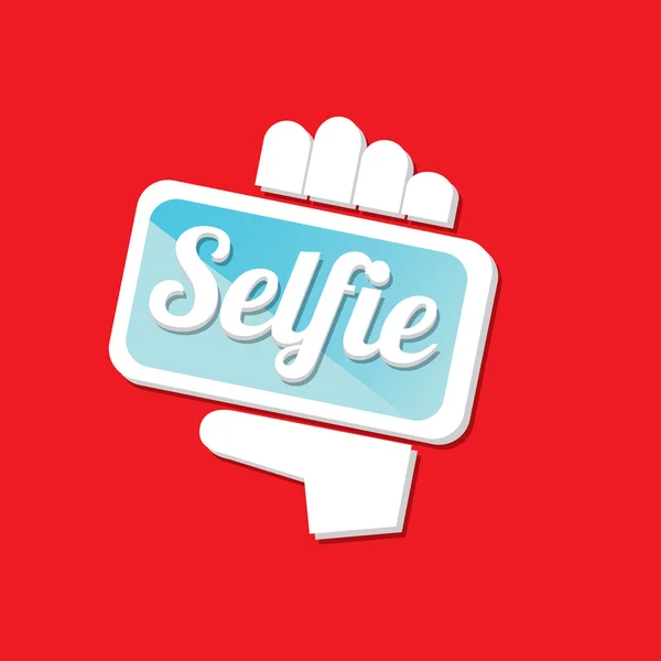 Nemen van Selfie foto op slimme telefoon concept pictogram — Stockvector