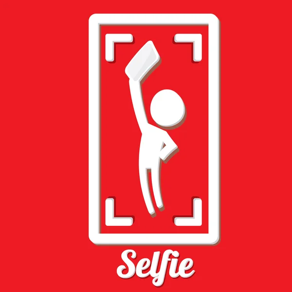 Selfie mit Smartphone-Ikone — Stockvektor