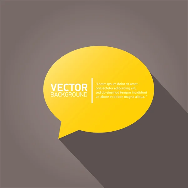 Vector plano de papel naranja burbuja de voz — Vector de stock
