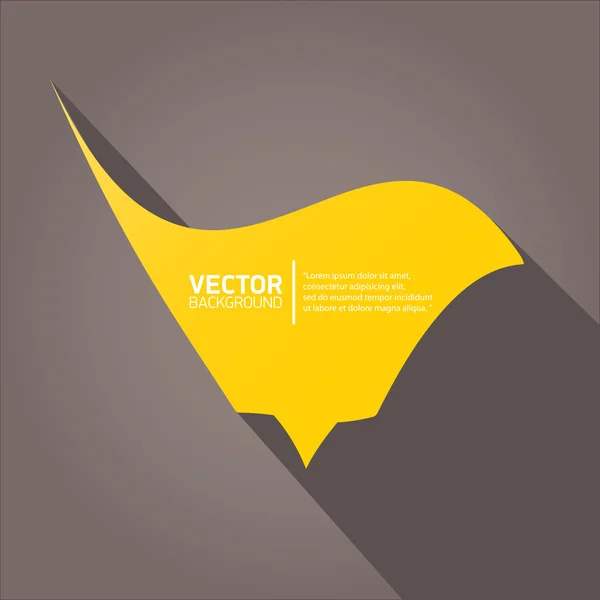 Vector plano de papel naranja burbuja de voz — Vector de stock