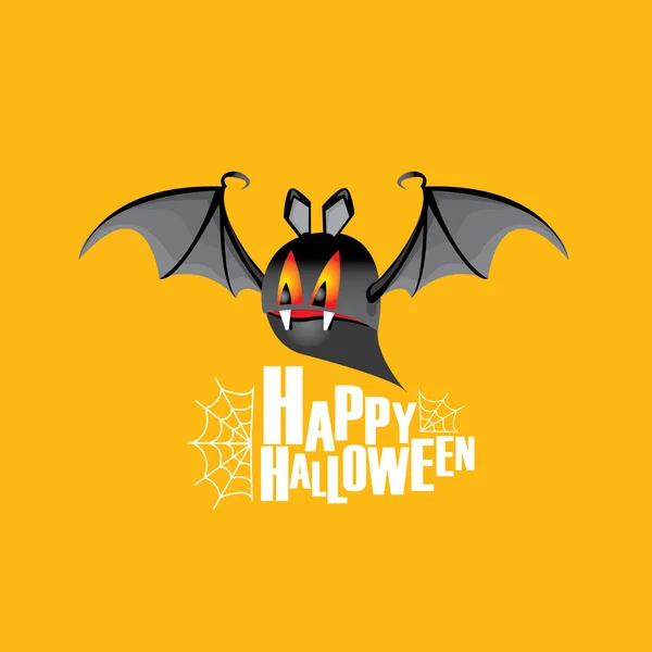 Feliz halloween vector fondo con murciélago — Archivo Imágenes Vectoriales