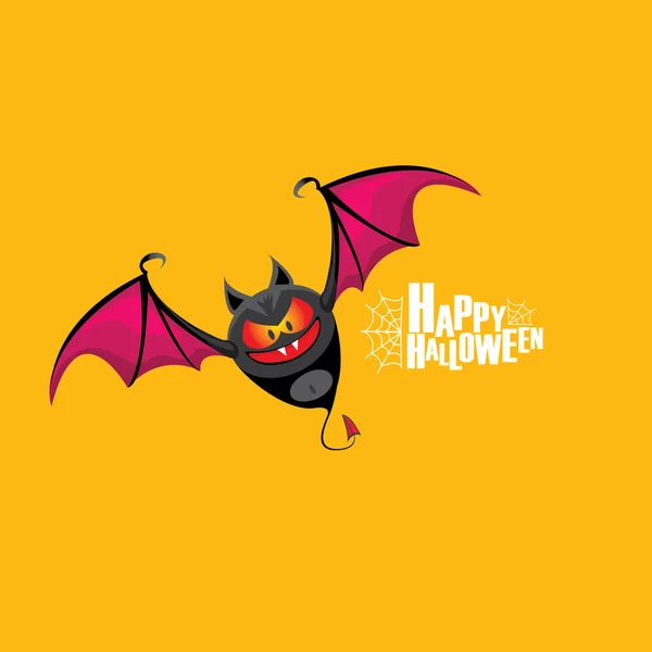 Feliz halloween vector fondo con murciélago — Vector de stock