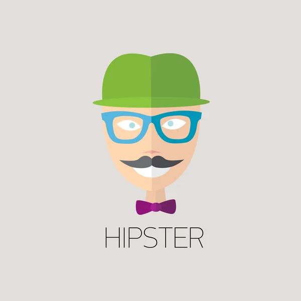 Vector hipster man icon. hipster style — Stock Vector