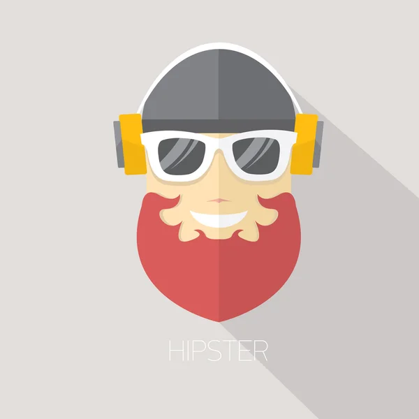 Vector hipster hombre icono. estilo hipster — Vector de stock