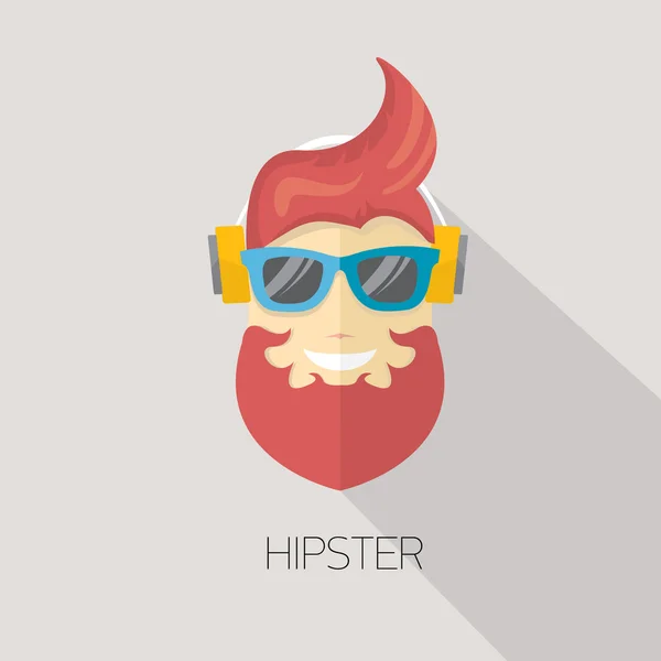 Icona vettore hipster uomo. stile hipster — Vettoriale Stock