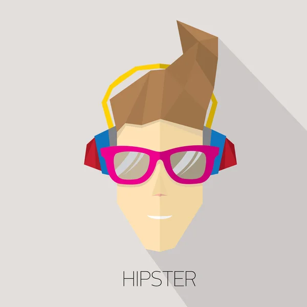 Icona vettore hipster uomo. stile hipster — Vettoriale Stock