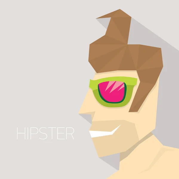 Vetor hipster ícone do homem. estilo hipster — Vetor de Stock