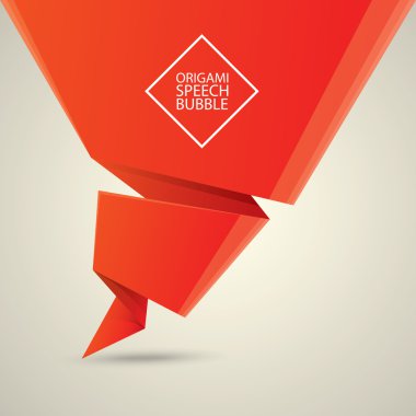 Soyut parlak kırmızı konuşma balonu.