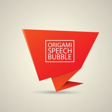 Soyut parlak kırmızı konuşma balonu.