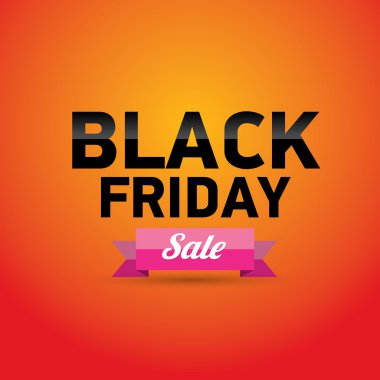 Siyah Cuma satış etiketi. vektör çizim