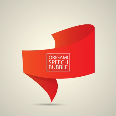 Soyut parlak kırmızı konuşma balonu.