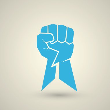 özgürlük kavramı. vektör yumruk simgesi