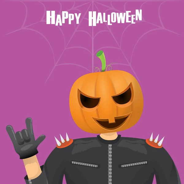 Rock n roll Joyeux Halloween vecteur carte de vœux — Image vectorielle