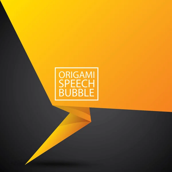 Αφηρημένη γυαλιστερό origami πορτοκαλί συννεφάκι ομιλίας — Διανυσματικό Αρχείο