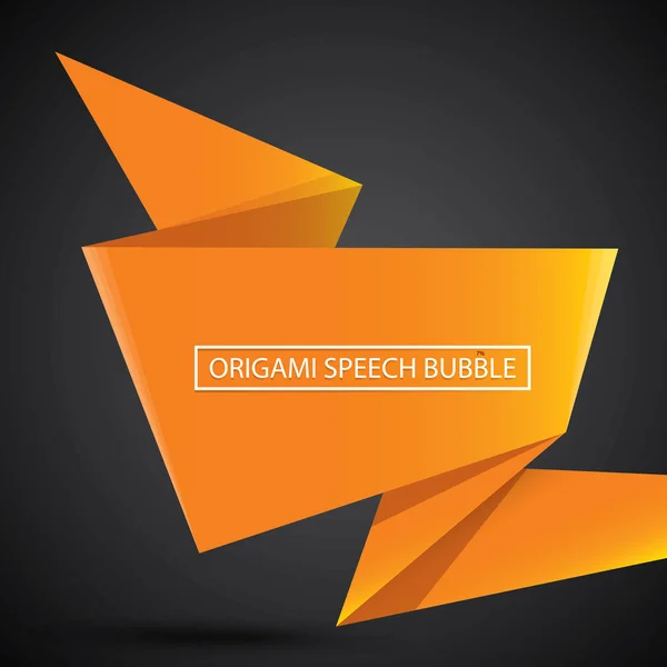 Abstrato brilhante laranja origami fala bolha —  Vetores de Stock