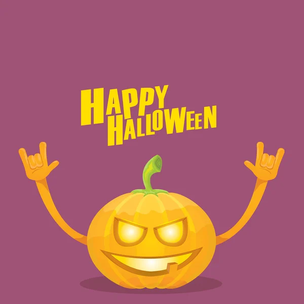 Tök rock n roll stílus halloween üdvözlőlap — Stock Vector