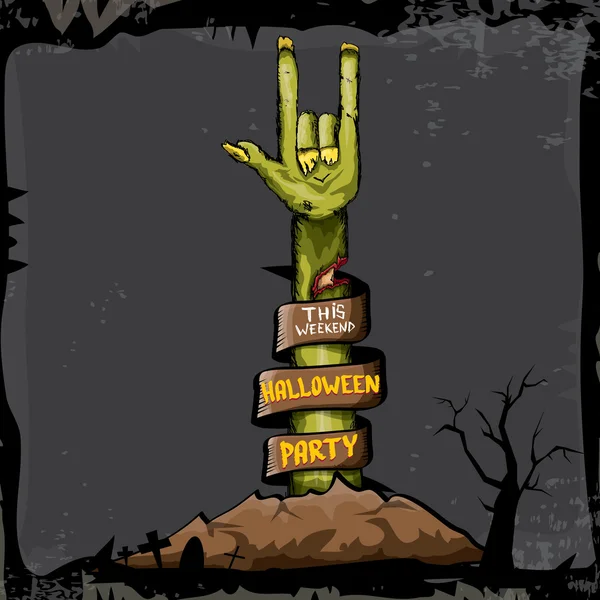 Halloween-Rock-Party-Plakat — Stockvektor