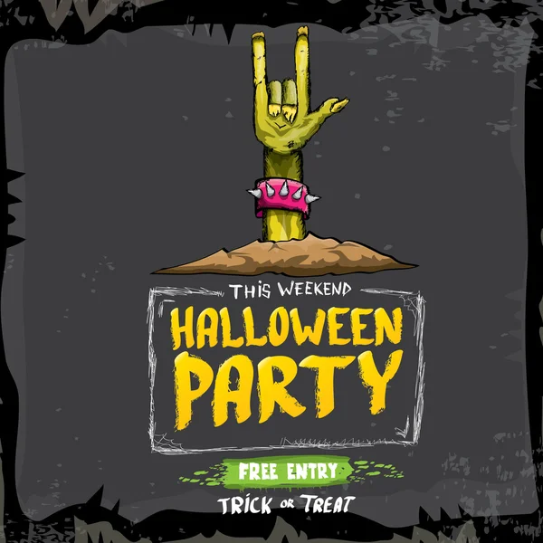 Halloween rock party affisch — Stock vektor