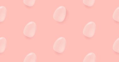 Yumuşak, yumuşak pastel, pürüzsüz, pürüzsüz bir arka plan ve düz yumurtalar. Paskalya tatilin kutlu olsun. Metin için alanı olan Paskalya yerleşimi veya afişi