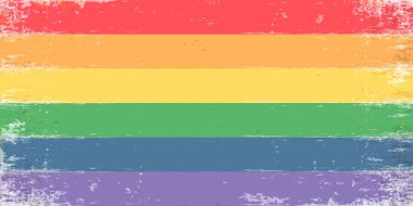 LGBT gurur bayrağı geçmişi. Lezbiyen, eşcinsel, biseksüel ve LGBT örgütünün transseksüel bayrağı gökkuşağı gurur bayrağıdır. Yatay gurur gökkuşağı vektör çizimi