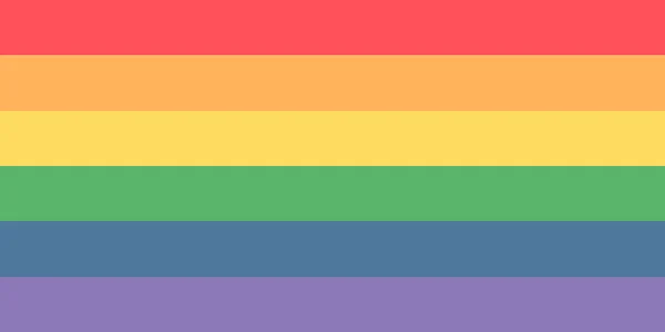 Bandeira de orgulho LGBT. A bandeira do orgulho do arco-íris inclui a bandeira lésbica, gay, bissexual e transgênero da organização LGBT. Horizontal orgulho arco-íris vetor ilustração —  Vetores de Stock