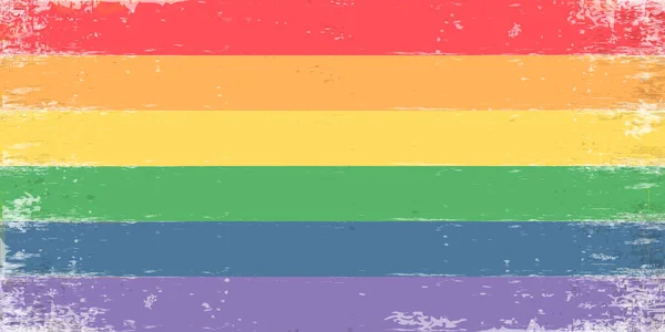 LGBT orgoglio bandiera di sfondo. La bandiera dell'orgoglio arcobaleno include la bandiera lesbica, gay, bisessuale e transgender dell'organizzazione LGBT. Illustrazione vettoriale arcobaleno orgoglio orizzontale — Vettoriale Stock