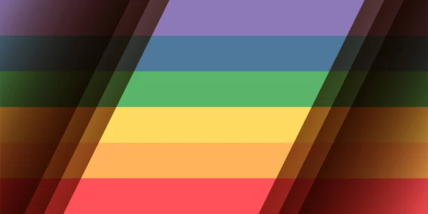 Hintergrund der LGBT-Flagge. Die Regenbogenfahne zeigt lesbische, schwule, bisexuelle und transsexuelle Flaggen der LGBT-Organisation. Horizontaler Stolz Regenbogenvektor Illustration — Stockvektor